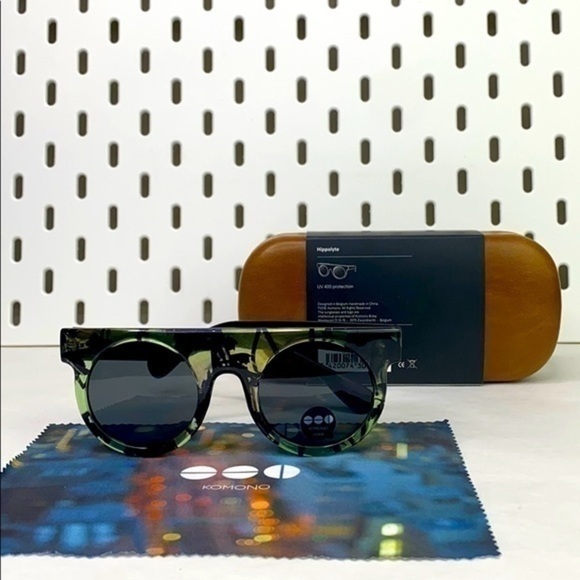 New KOMONO sunglasses Women’s Hippolyte Palms green floral shield main image 14